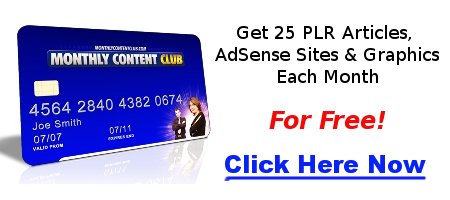 Monthly PLR Content